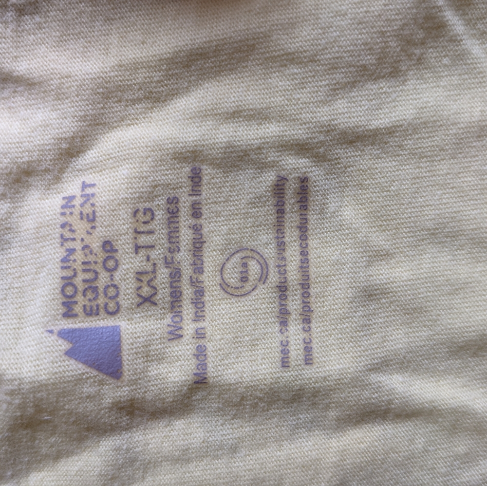 MEC Women's organic cotton short sleeve t-shirt in a sunny yellow XXL - Picture 4 of 5